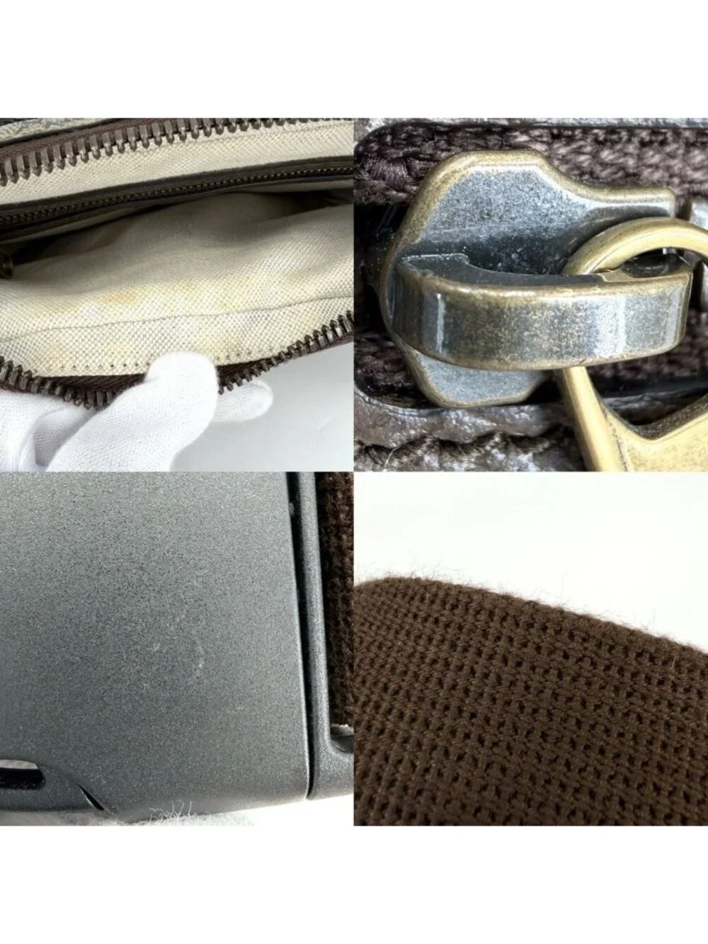 Gucci Belt Bag Ophidia Bag Sherry Line GG Supreme Canvas Leather Beige Brown